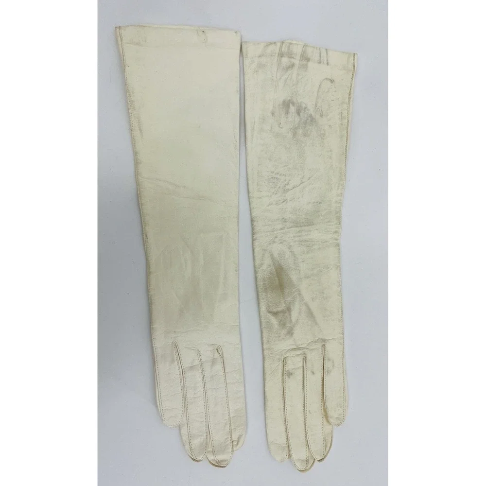 Vintage Grandoe Soapable Leather Gloves Size 6 1/2 Slik Lined